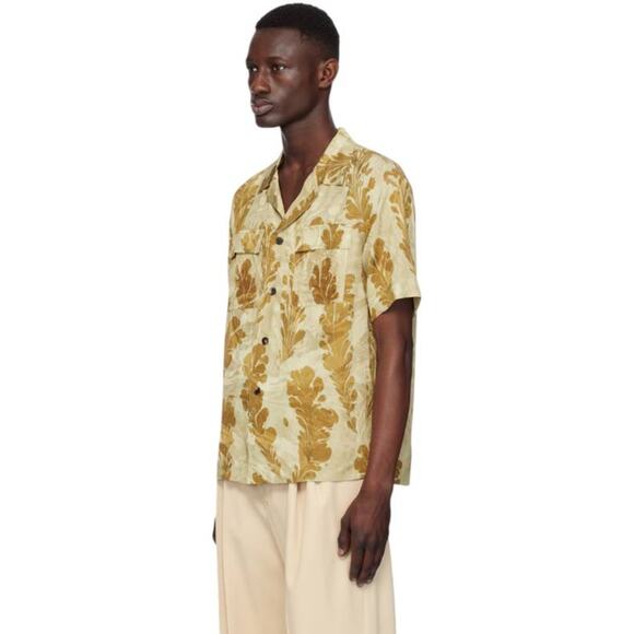 Dries Van Noten Mens Cameron SS Shirt in Dessin A Gold 50 L - Picture 1 of 4